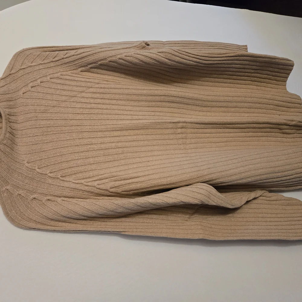 Beige Ribbed Knit Sweater - Picture 1 of 1